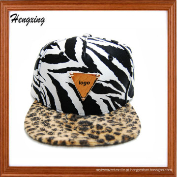 Chapéus e tampões lisos feitos sob encomenda do Snapback da zebra